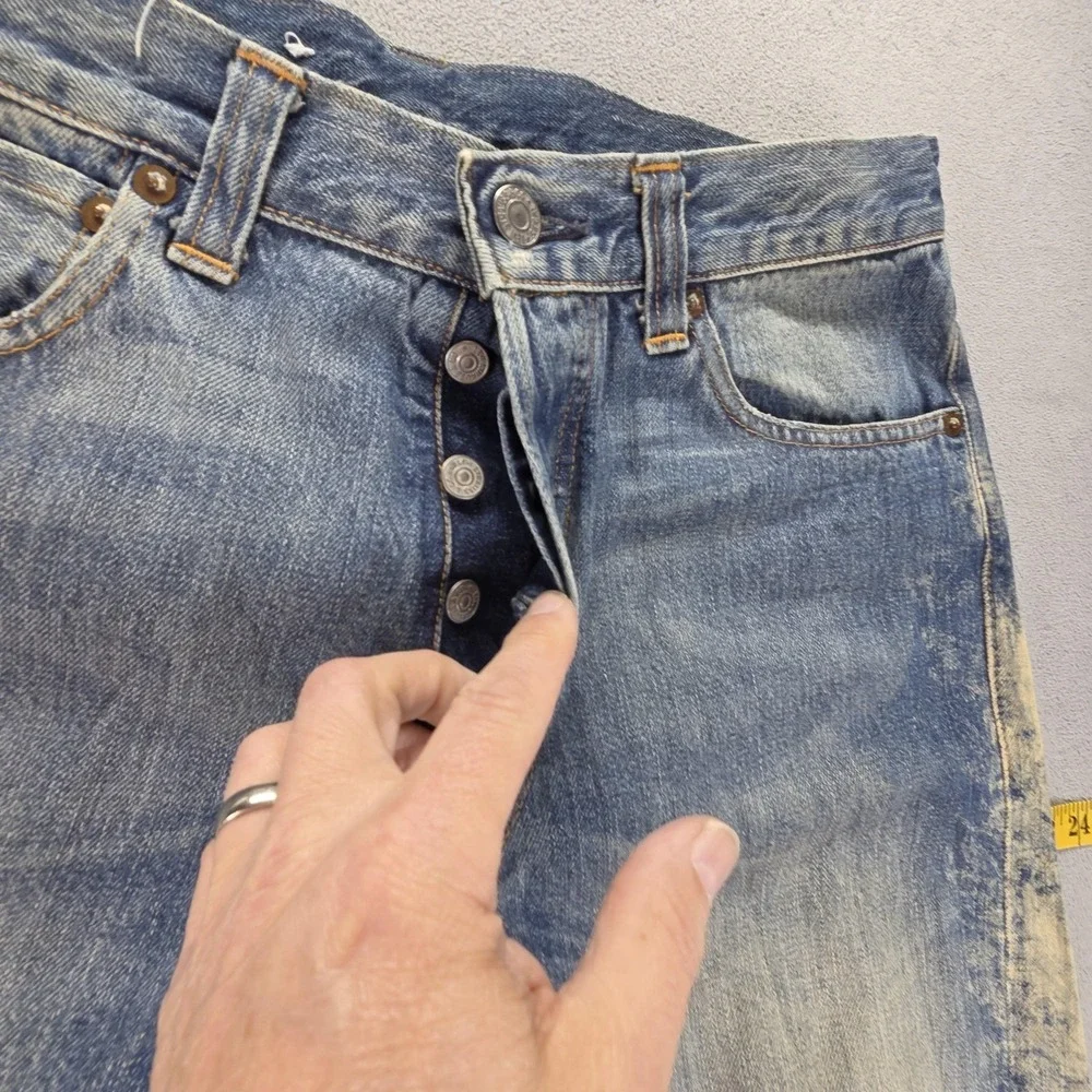 Vintage Levis 501 Jeans Mens‎ Blue Selvedge Button Fly Made USA Fits 30x32